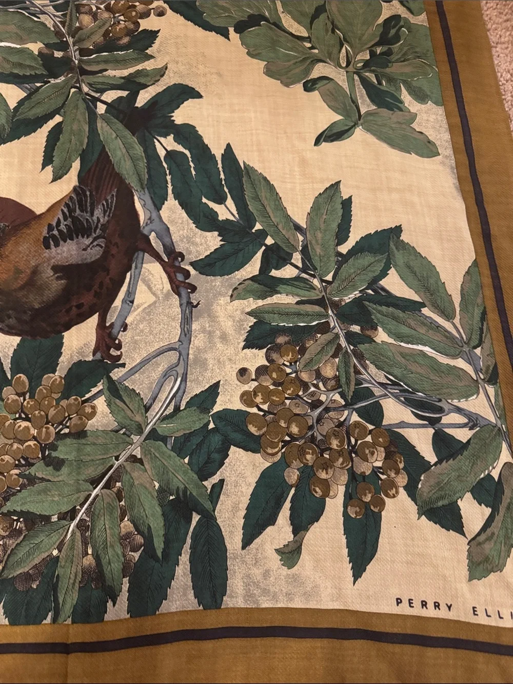 Perry Ellis Botanical Bird Scarf